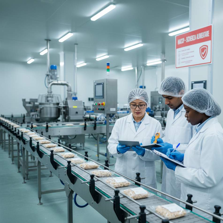Analisi HACCP in uno stabilimento alimentare.