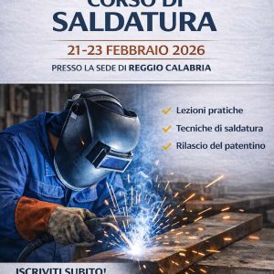 Corso Saldatore – Patentino UNI EN ISO 9606  Reggio Calabria | Esami 21 e 23 febbraio